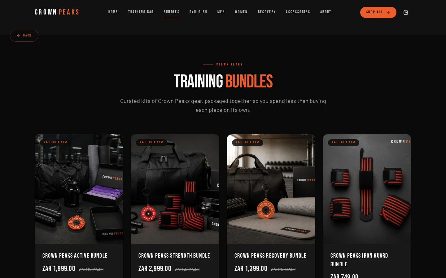 Crown Peaks — Bundles — curated training kits