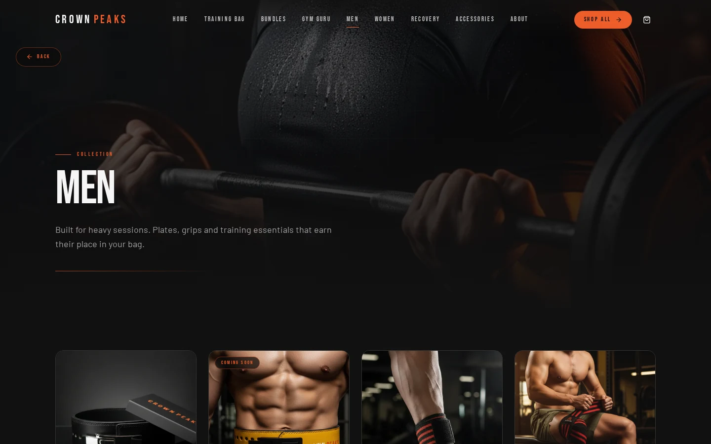 Crown Peaks — Collection — men’s training gear
