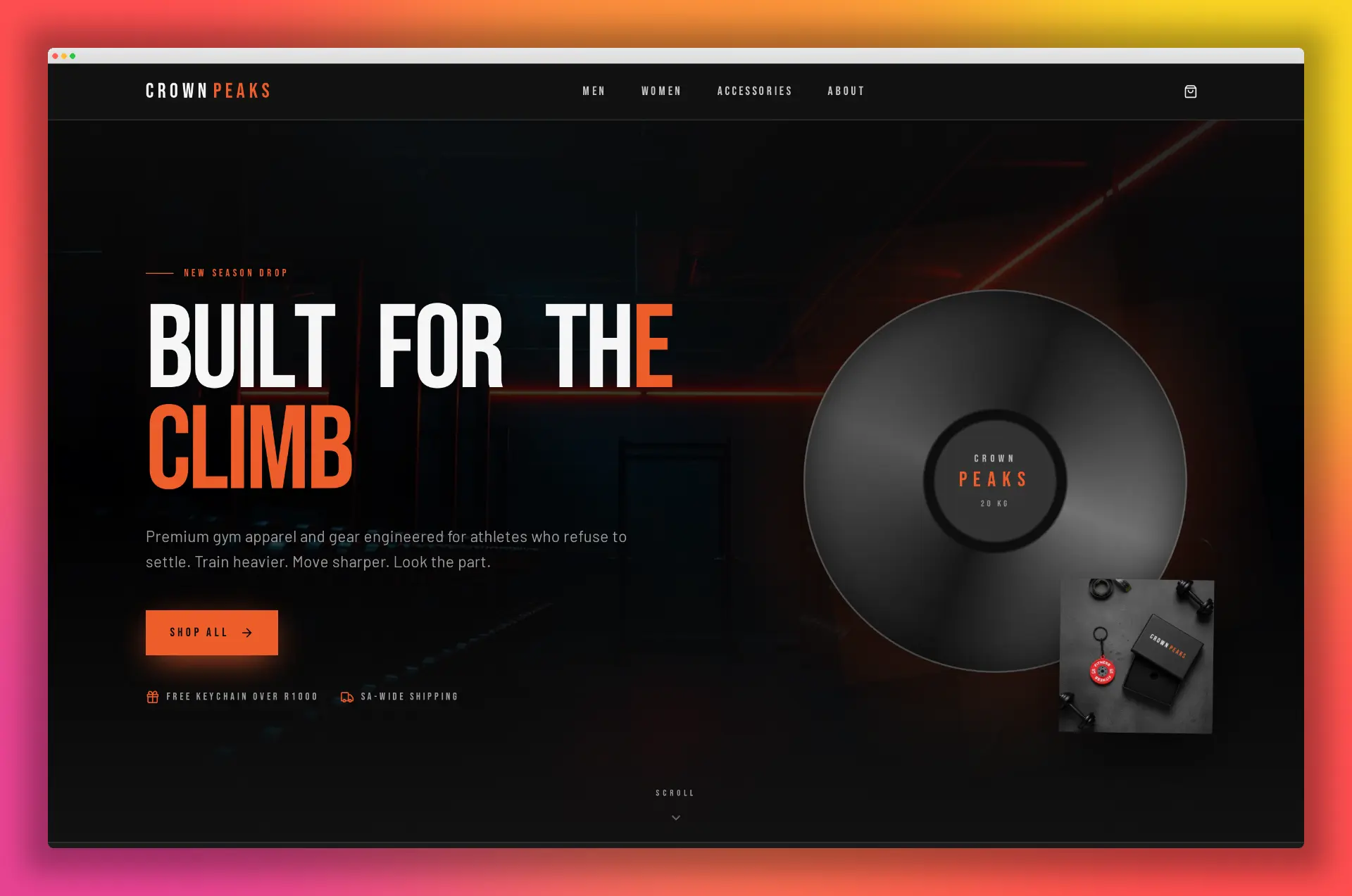 Crown Peaks — Landing page — hero direction